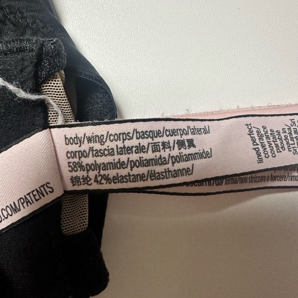 Victoria Secret Bra Lined Perfect Coverage Angel Light Black 38DDD - Picture 5 of 10